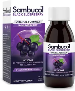 Sambucol Black Elderberry Syrup - Sambucus Elderberry Syrup, Black Elderberry Liquid, Immune Support, Elderberry Syrup - Original Formula, 4 Fl Oz