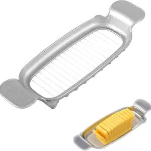 Butter & Cheese Slicer Stainless Steel Multipurpose Cheese Slicer，With Ergonomic Handle, Easy, Suitable For Cutting Cheese, Butter, Eggs, Fruit And Other Softer Solid Food Use.