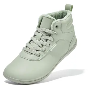 HOBIBEAR Womens Men Winter Barefoot Shoes Wide Toe Box Warm Faux Fur Lined Ankle Sneakers Outdoor Ready Unisex Design Spacious Comfort Athletic Christmas Gifts