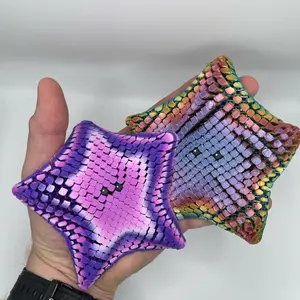 Colorful Flexi Starfish Fidget Toy - Soothing Satisfying Articulating Stress Relief Collectible Room Decor Interior Decoration Accessories