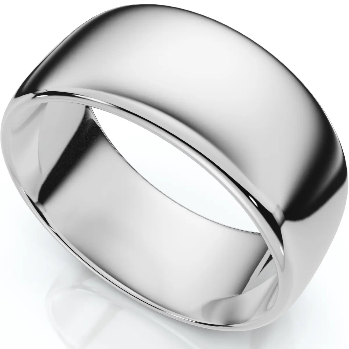 9mm Dome High Polished Wedding Band 950 Platinum
