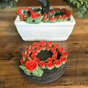 Rose Snake (3D printed, articulating, decoration)