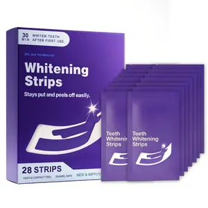 Purple Teeth Whitening Strips With Free Cheek Retractor - 21/42 Whitening Sessions -Nano-Hydroxyapatite #SummerVibes(Upgraded whitening strips—leave no purple residue on your teeth)
