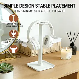 Z1 Headphone Stand Mount with Non-Slip Base, Headphone Holder, Headphone Hanger for Gaming Office Home, Organize Headphones Neatly, Keep Desktop Tidy, Headphone Storage