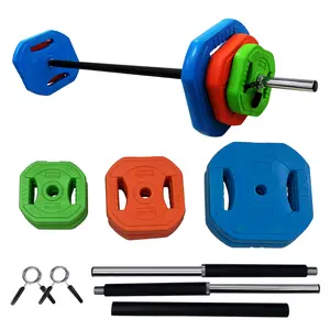 Adjustable Barbell Weight Plate & Cardio Pump Combo, Multi-Size Free Weight Bar Set, Ideal for Group Fitness and Daily Workout for Men and Women