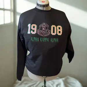 Alpha Kappa Alpha Women's Sweatshirt with Embroidered Logo and Bold Numbers 9 and 01