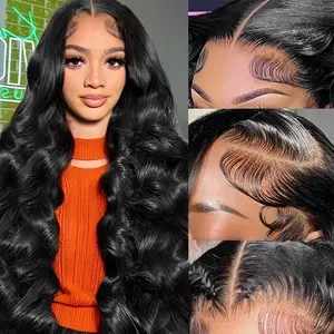 13x6 Body Wave Lace Front Wigs 200% Density HD Lace Frontal Wigs Human Hair Pre Plucked Human Hair For Women 10A Body Wave Glueless Wigs