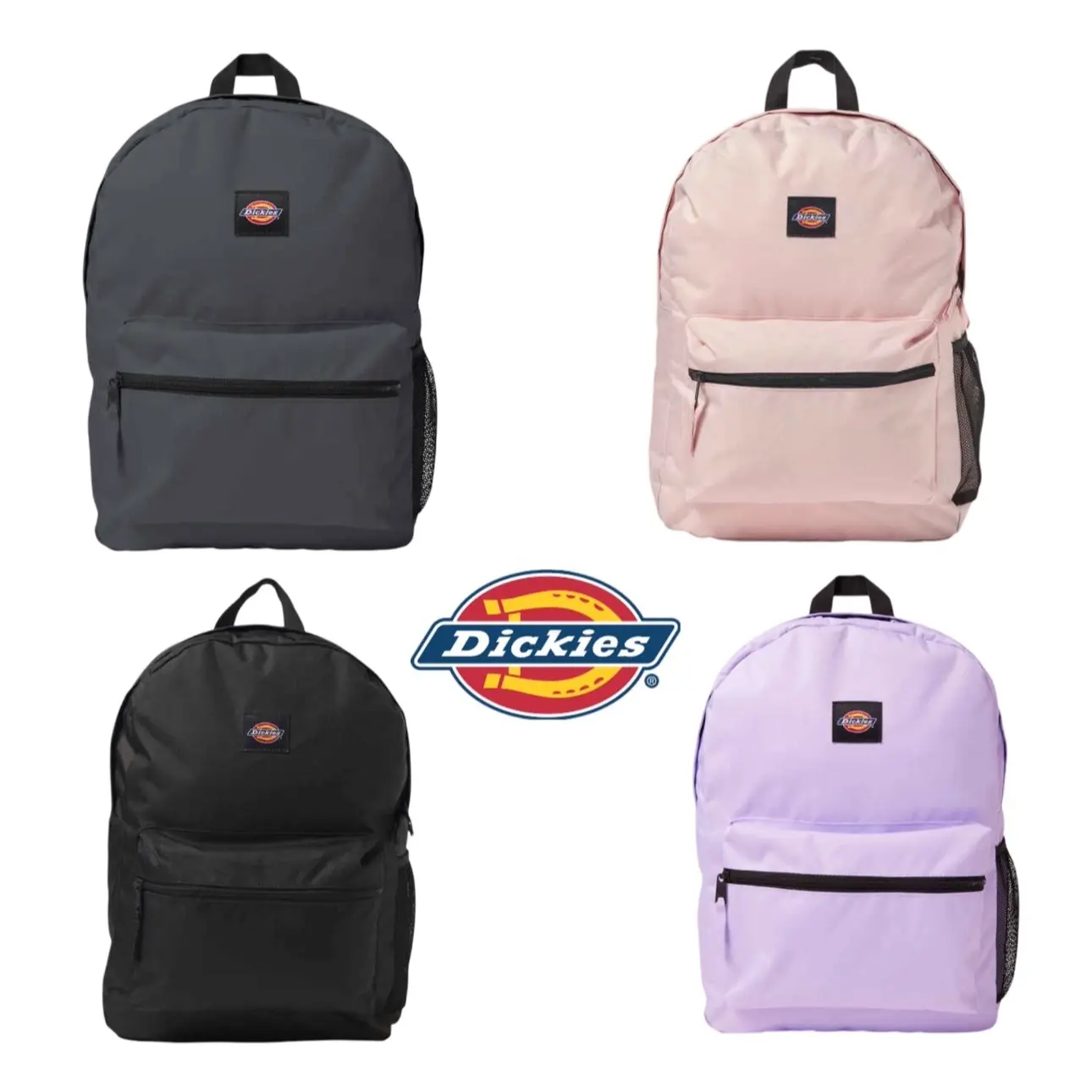Dickies Casual Lightweight Unisex Backpack - 23L Multi-Compartment Bag, Backpack for School & Everyday Use, Large Main Compartment, Front Zip Pocket, Side Water Bottle Pocket, Fully Padded Back Panel, Casual Lightweight Backpack