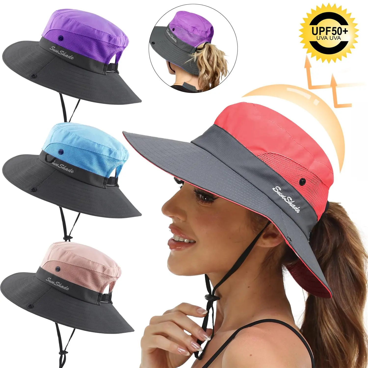 Wide Brim Sun Hat for Women – breathable Design with UV Protection for Fishing, Hiking, and Safari Outdoor Activities