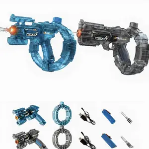 LED Electric Water Blaster, Space Ring Design, High-Pressure Long-Range, Large Capacity, Summer Outdoor Toy for Kids Adults