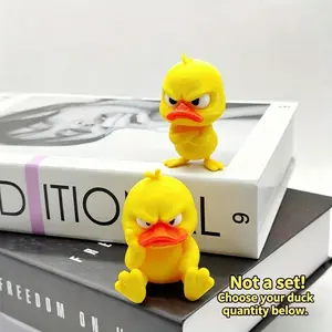 Funny Angry Duck Statue, Cute Duck Design, Cute Cartoon Figurine, Cute Desktop or Car Interior Decoration, Decorative Piece, Figurines Decor, Multi-Purpose Indoor-Outdoor Home Decor Gift for Family and Friends