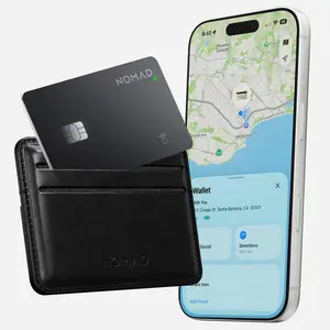 NOMAD Tracking Card Pro GPS Tracker - iOS Find My Device Accessory, Black