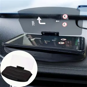 Car Hud Display with Phone Holder, Car Phone Stand, Car Phone Mount, Durable Abs Material, GPS Projector, Car Dashboard Screen, Essential Navigation Tool