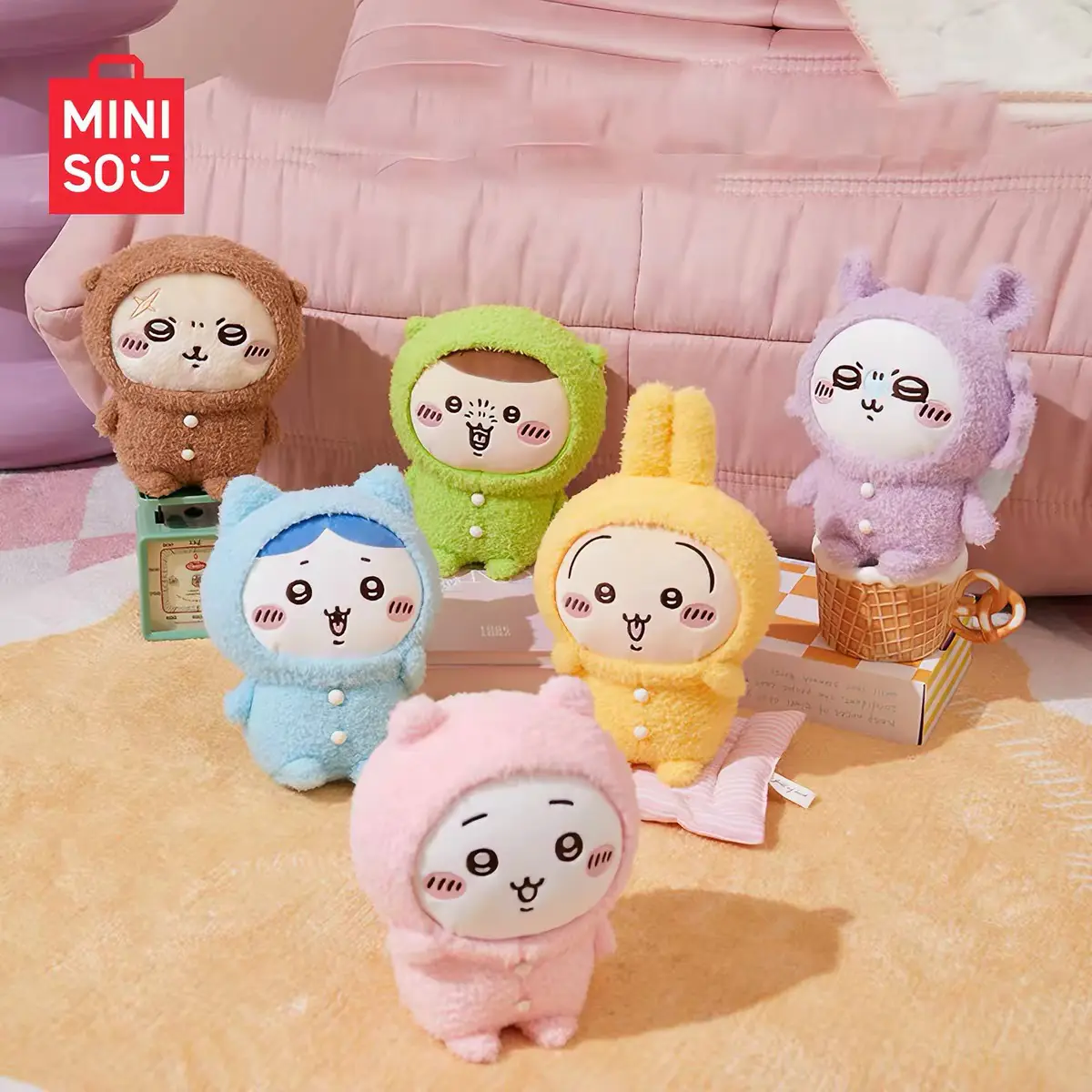 Miniso Giekawa Sleepwear Sitting Doll Flying Mouse Chestnut Otter Cute Doll Milk Cute Doll Pillow