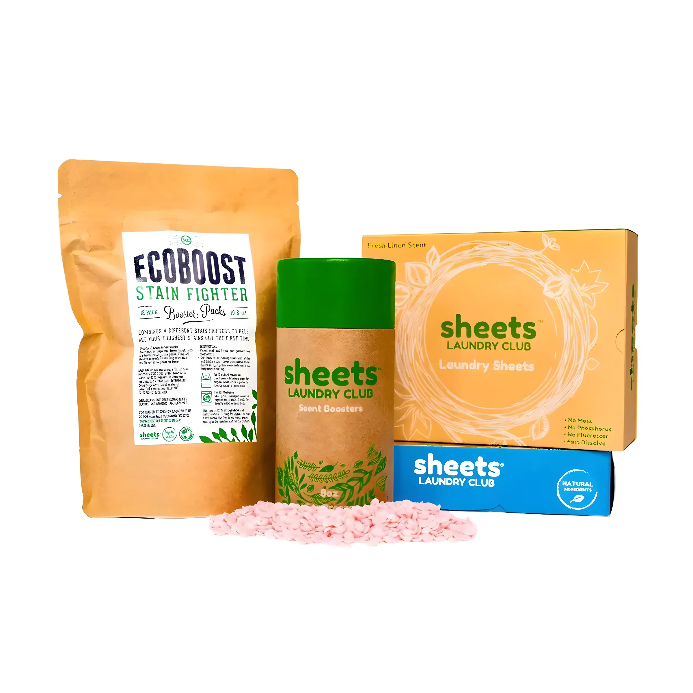 Complete Laundry Essentials Kit – Eco Friendly Detergent Sheets, Stain Remover & Scent Booster