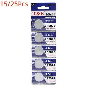 15/25 Pack Cr2032 Batteries, 3v Lithium Coin Cell, Watch Battery, Remote Key Fob, Car Remote Control, High-Quality Replacement