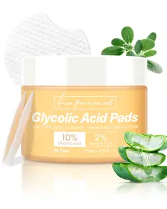 Glycolic Acid exfoliate Pads-10%AHA+2%BHA, Reduce Pimples & Clogged Pores, Reduce blackheads & whiteheads, Exfoliating Face And Body(60ct)