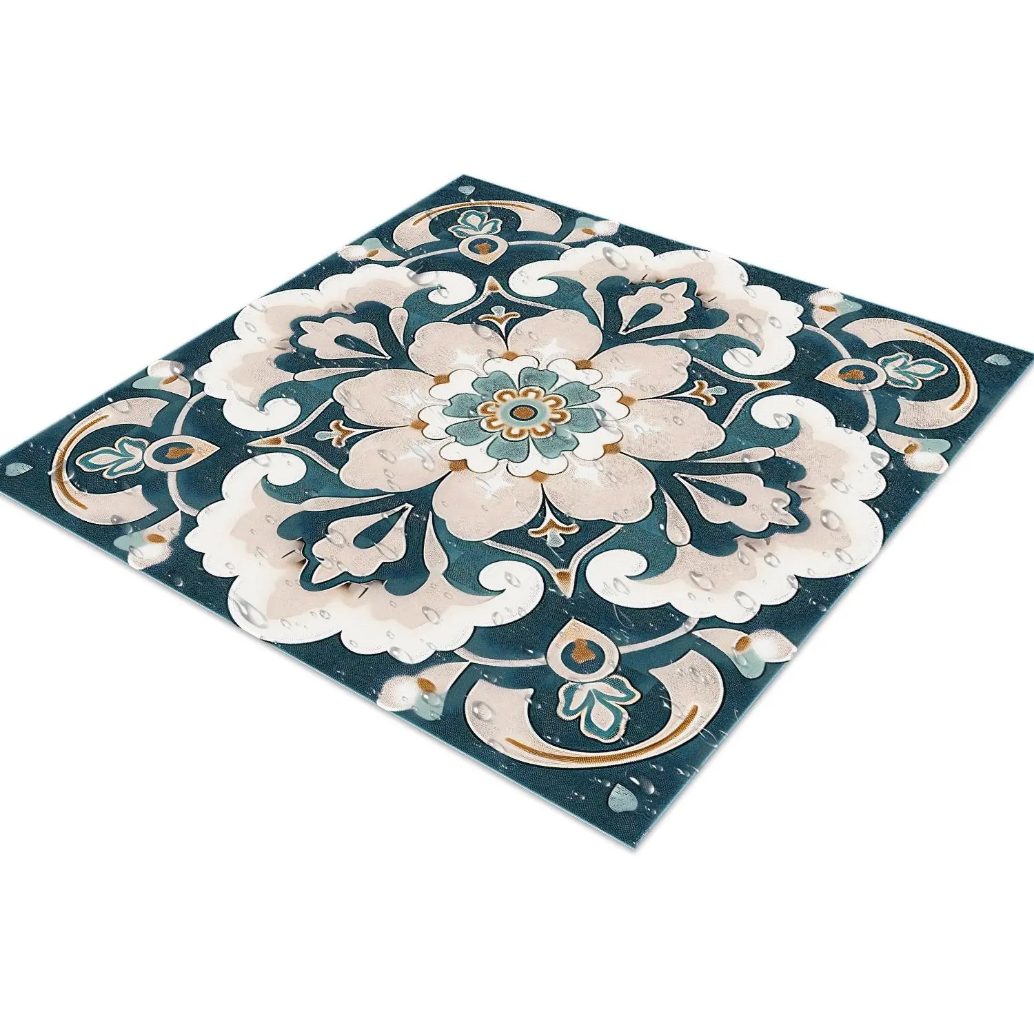 Vintage Tile Sticker, Waterproof & Anti-fouling Floor Decorative Sticker, Self Adhesive Wall Sticker, Wall Decor for Home Kitchen Bathroom, Self Adhesive Tiles Sticker, Tile Wall Stickers, Tile Wall Decals, Waterproof Decal, Tile Decal Set