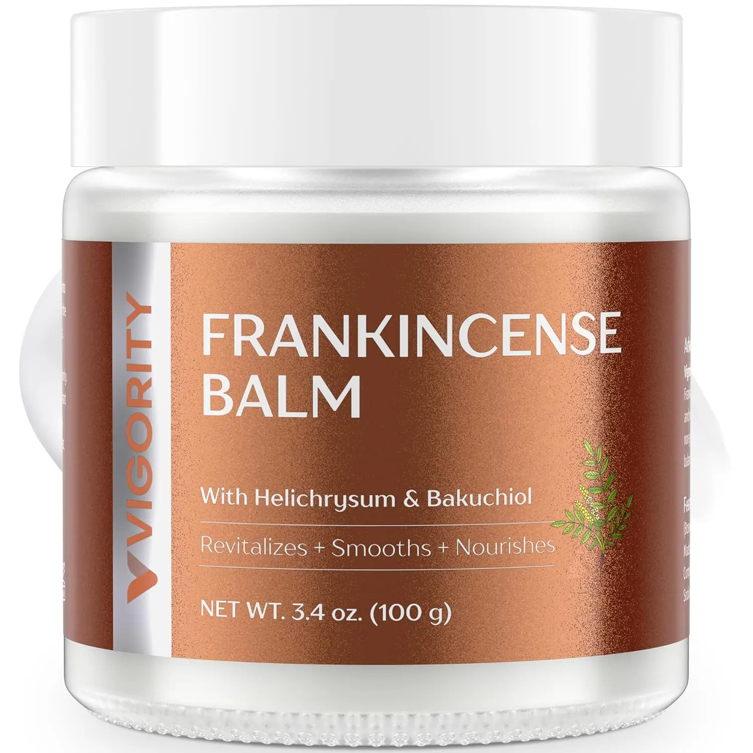 Vigority Frankincense Balm, Deep Moisture Care with Helichrysum & Bakuchiol, Hydrating Body Care Moisturizer for Skin Repair & Radiant Skin, for Face & Body, 3.4 oz