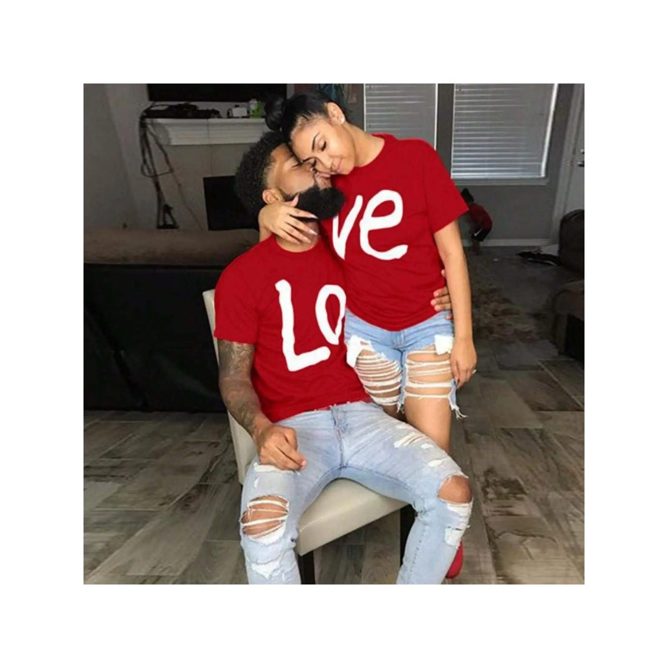 1pc (For Men And Women to Order Separately) Couple T-Shirt, Ideal Valentine'S Day Gift Choice, Exquisite Letter Print, Pure Lightweight And Comfortable, Love And Comfort Coexist
