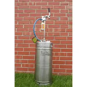Leland Mr. Fizz Brass CO2 Picnictap Keg Dispenser Kit - Assembled, 2 Filled CO2 Cylinders, Ideal for Breweries, No Preservatives, No Pumping