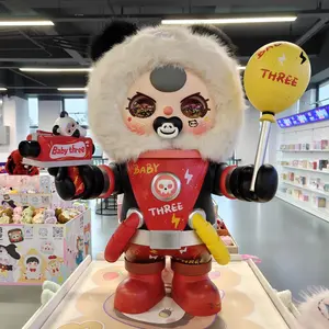 Baby Three-Explorer 1000% ，Bunny Plush Dolls，Soft Furry Collectibles，Backpack or clothing decoration，Blind bag ，Stuffed Animals