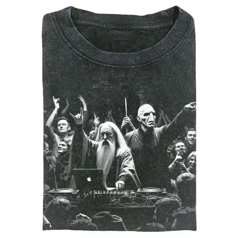 DJ Dumb & Dark Wiz Shirt, Harry T-Shirt, Wizard Movie Tee, Fantasy Party Shirt, Concert T-Shirt, Gift for HP Fans, gift for her, him, Streetwear T-shirt Crewneck