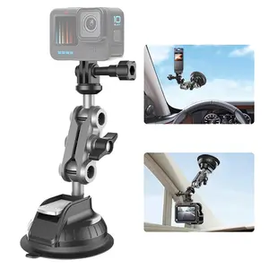 360° Adjustable Car Camera Mount for Car Windshield Dashboard 1/4" Suction Cup Mount for Go pro Action Camera