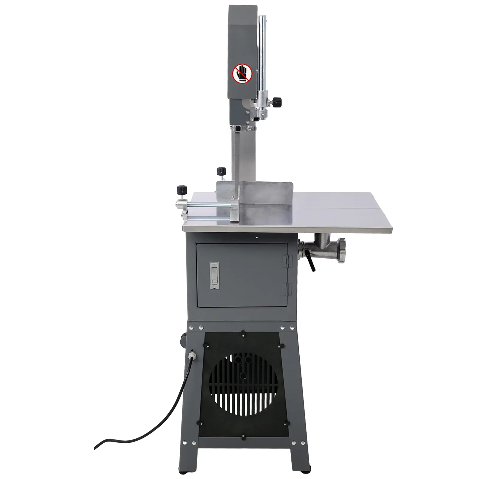 2-in-1 multifunctional meat processing machine, bone cutting band saw+meat sausage grinder, 550W/3/4HP powerful power, smooth and unobstructed material, full processing efficiency, worry free for both commercial and household use