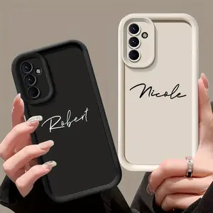 Personalized Customized Phone Case Compatible with Galaxy S25 S24 S23 S22 S21 S20 Ultra Plus A56 A55 A54 A53 A52 A16 A15 A14 A13 4G 5G Luxury Soft TPU Shockproof DIY Name Cover S25 Ultra S24 S23 S21 S20 FE Gifts, Accessories, Smartphone, Cellphone, Casing