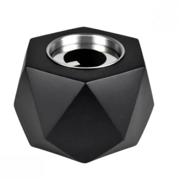 Tabletop Fire Pit Indoor & Outdoor – Mini Fire Bowl Portable Personal Fireplace for Patio, Garden, Balcony & Home Decor – Clean Burning Ethanol Fire Pit Bowl, Modern Tabletop Fireplace, Geometric Look