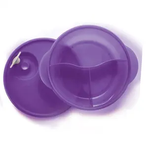 Divided Meal Prep Lunch Containers - BPA-Free Durable Plastic, Microwave-Safe, Portion-Sized with Handle for Meal Storage and Reheating, Purple Kitchenware, Bpa Free Containers