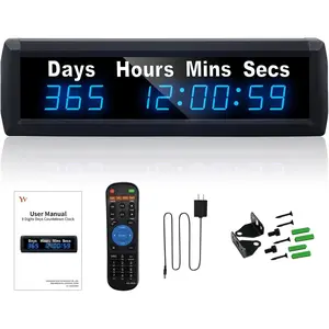 Digital 999 Days Countdown Timer, Count Up/Count Down Clock with Remote, 12/24 Hour Real Time, Event Countdown Clock Large Display, Countdown Calendar for Retirement//Birthday/Christmas