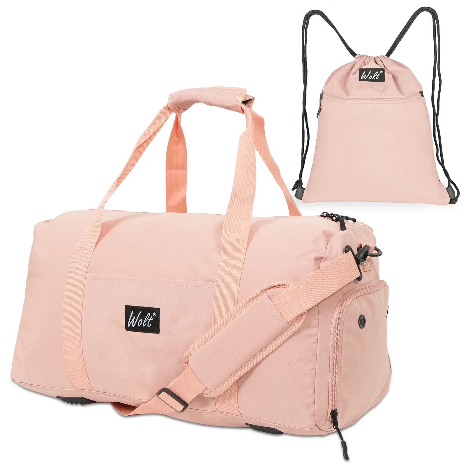 Women's 2-Piece Waterproof Duffle & Backpack Set - Travel Luggage Bags with Wet/Dry Separation, Shoe Compartment, Multi-Compartmentalized Double-Compartment Carry-On for Business Trips, Backpacks