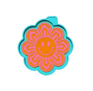 Groovy Smiley Face Daisy Freshie Mold