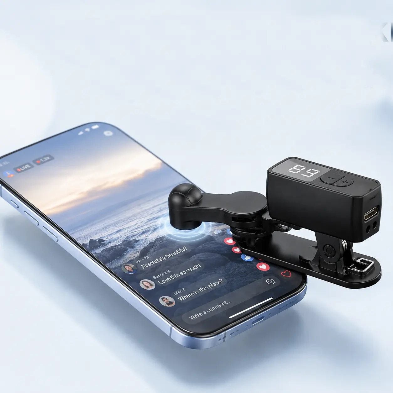 Rechargeable Cordless Auto Clicker Tapper, 107 Adjustable Speed Screen Tapper for TikTok Live Stream Likes Gaming, Compatible with iPhone iPad Android