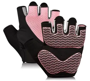 Workout Gloves for Women - Breathable Weight Lifting Gloves with Non-Slip Silicone Padding, Fingerless Gym Gloves for Cycling, Rowing, Pull Ups & Training (4 Sizes)