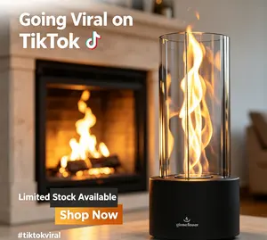 Viral Flame Lamp – Tabletop Fireplace for Cozy Aesthetic Room Decor | Smokeless Indoor Outdoor Fire Pit