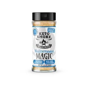 Keto Smoke Mediterranean Magic – All Purpose Herbaceous Seasoning, 3.5 oz Bottle | Diet Friendly, Sugar-Free, Gluten-Free, Low Sodium, Non-GMO