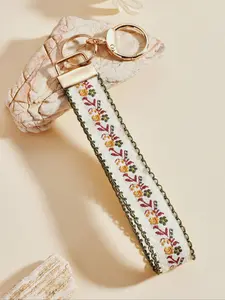 1 Piece Of Zinc Alloy Key Chain, Key Chain, Bag Charms,Double Layer Ribbon Keychain,Webbing Key Chain, Keychain Accessories,Wrist Key Chain, Printed Webtape Key Chain, Women's Car Key Chain, Women's Bag And Pendant Key Chain, Universal Key Chain