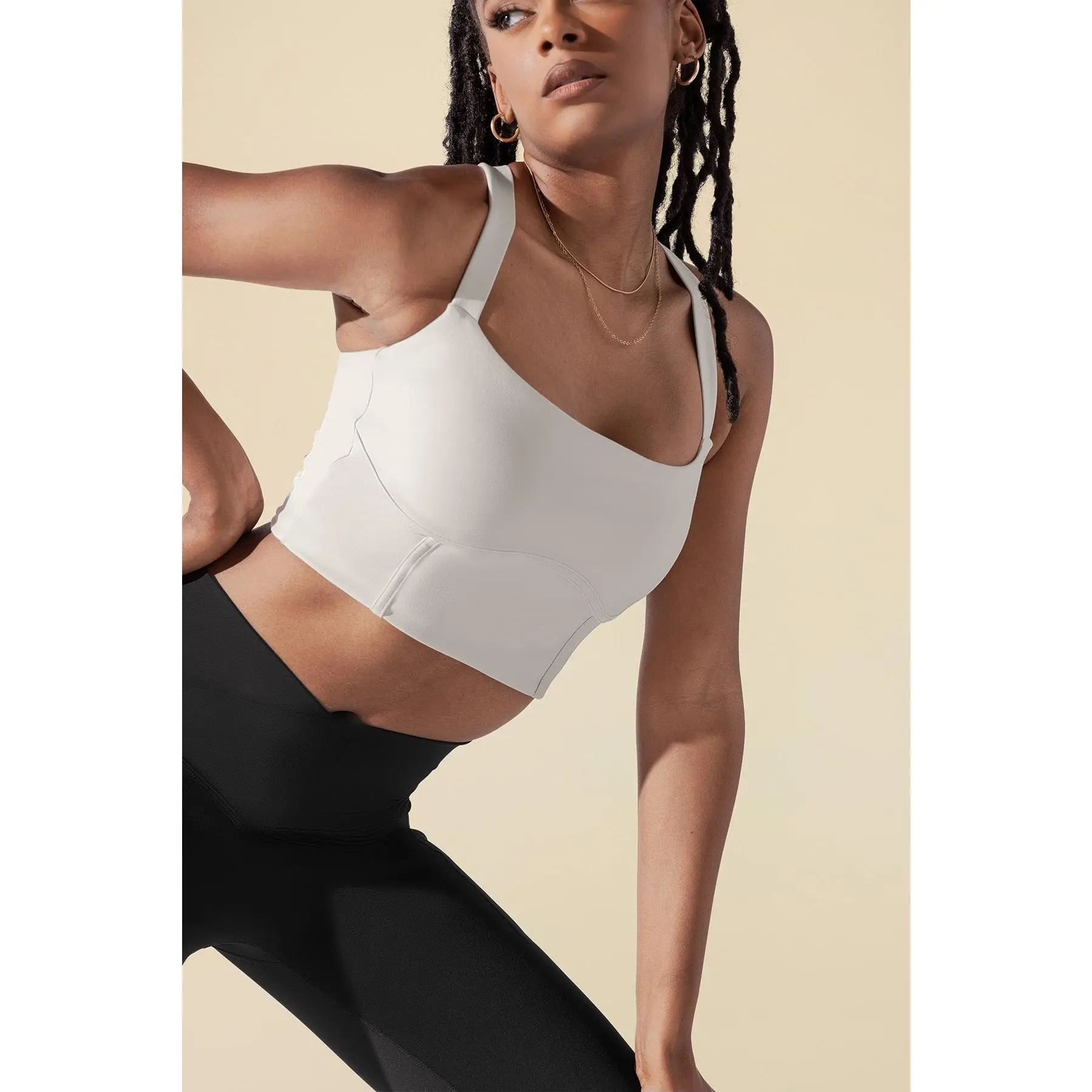 Daphne Corset Crop Top - Light Sand