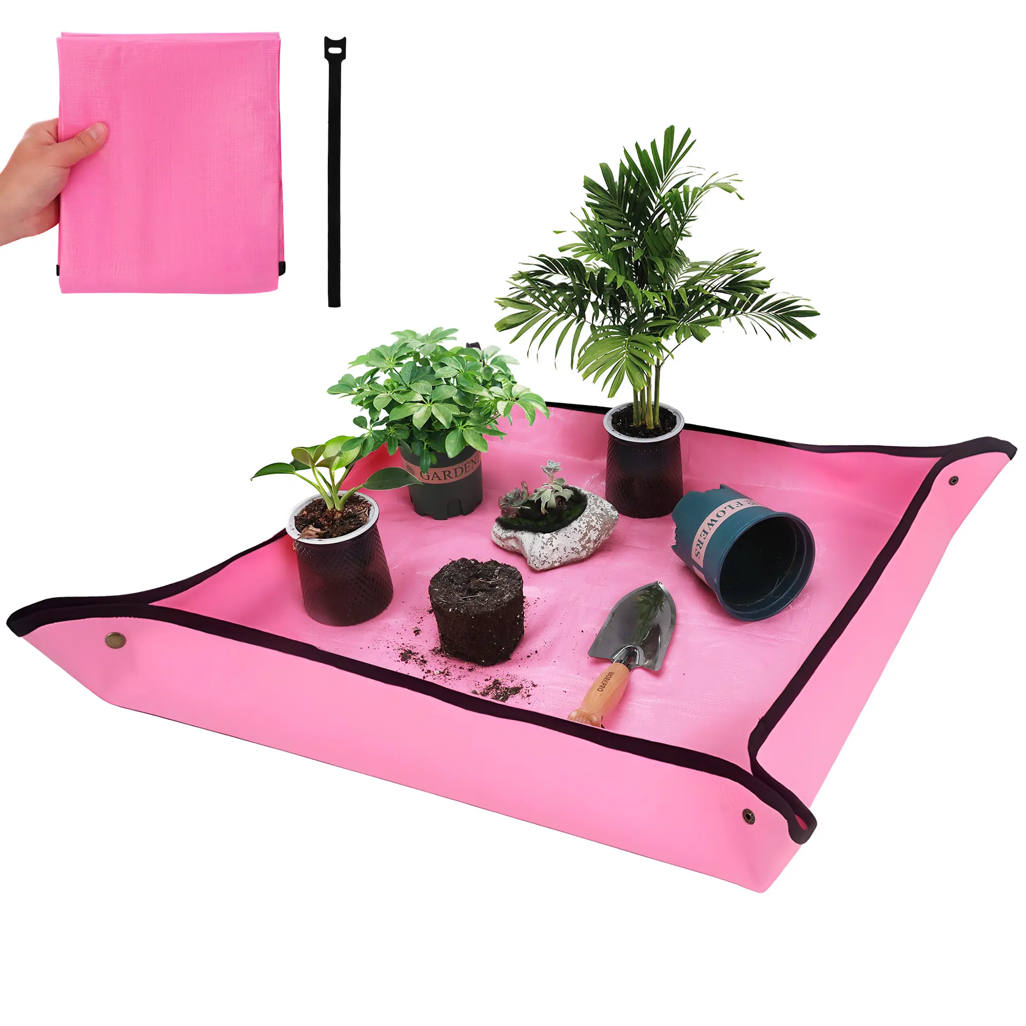 #Summersales WORKPRO Repotting Mat for Indoor Plant Transplanting and Mess Control, 39.5" X 31.5" Thickened Waterproof Potting Mat, Square Planting Tray, Gardening Gifts for Plant Lovers