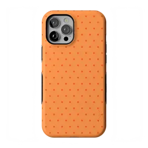 Casely iPhone 12 Pro Max Case | On the Dot | Orange Polka Dot | Bold Protective Design | Compatible with MagSafe