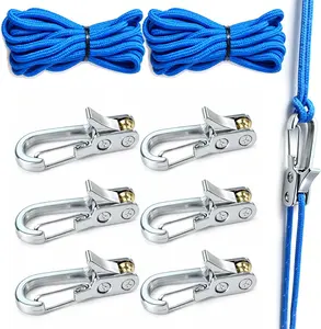 Retractable Buckle Rope-Adjustable Ropes,Rope Roller with Accessory Cord - Easy Secure Tie Down for Outdoor,Camping, Marine Rope,and Boating Guy Lines,Tools,rope  rollers
