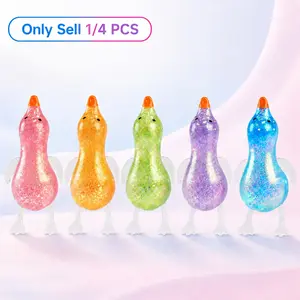 1/4 PCS Squeeze Stress Toys, Cute Duck Squishy Sugar Stress Ball, Squishy Toys, Soft Duck Stress Relief Sugar Ball Squishy Ultra Squishy and Moldable Relaxing Sensory Fidget Stress for Anxiety Relief