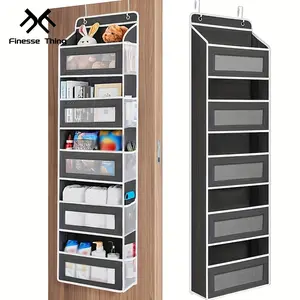 [5-Tier Storage Box] 5-Tier Door Storage Box, Hanging Door Storage Box with 5 Large Capacity Pockets | Anti-tilt 44 Pound Load Back Of Door Storage Box for Bedroom, Bathroom, Pantry, Youngsters's Room Storage And Collection Use