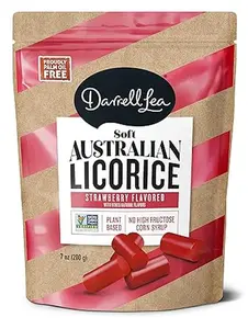 Darrell Lea, Soft Australian Licorice Strawberry, 7 Ounce
