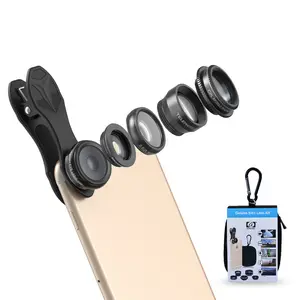 Upgrade Your Mobile Photography with All-in-One Lens Kit Fisheye Wide-Angle Macro Telephoto CPL Optical Lenses for Creative Selfies & Stunning Shots