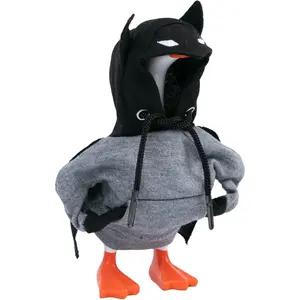 7 Inch Desk Goose Outfits, Bat Hoodie for Desktop Goose, 7 Inches Mini Desk Geese Clothes Costume Clothing Accessories for Magnetic Geese Statue Table Decor
