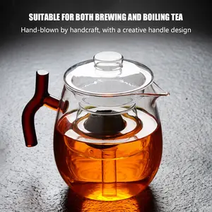 Nancy Tangerine Tea Ball Heat-Resistant Kung Fu Glass Pitcher With Filter And Lid